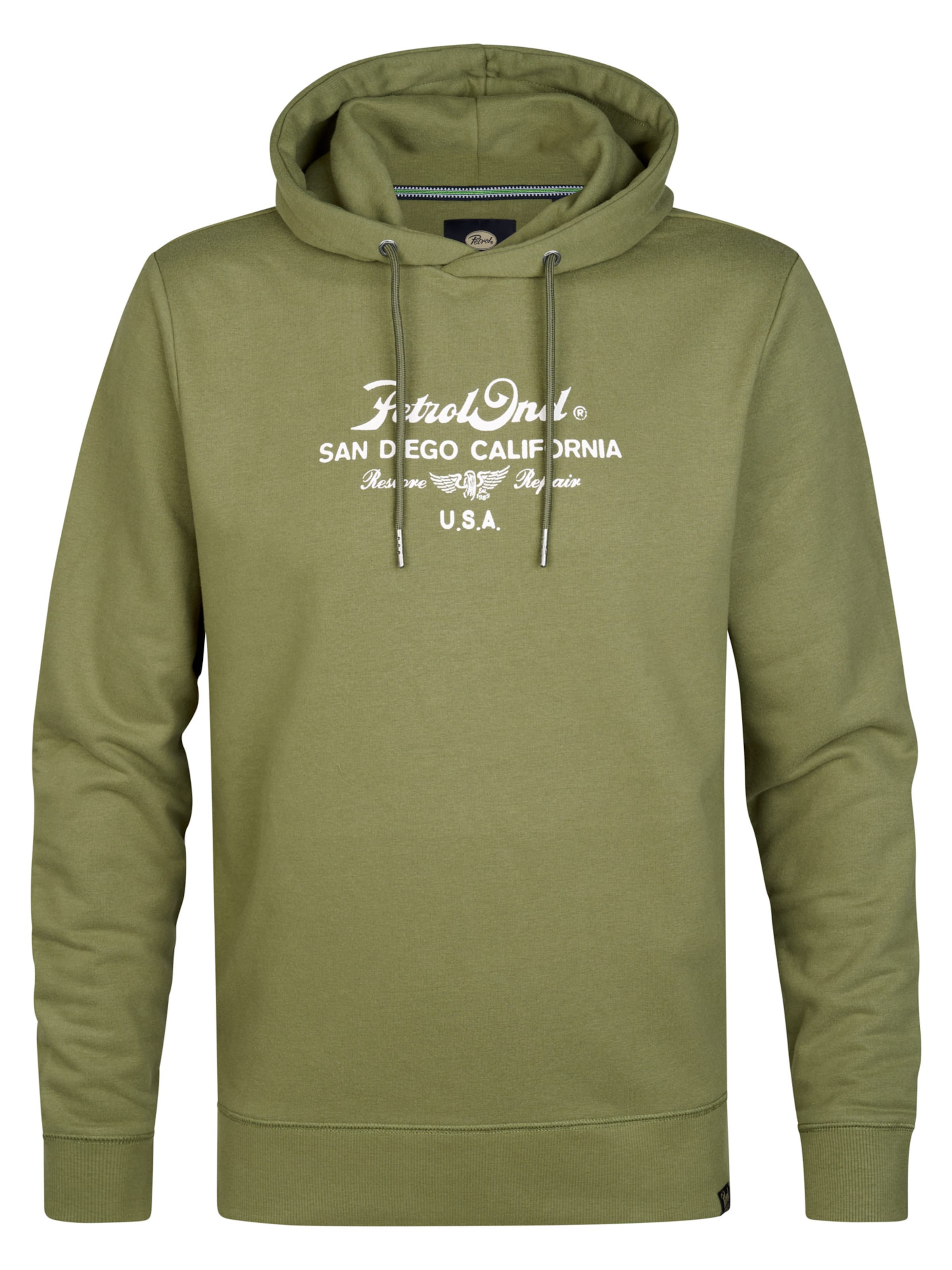 Petrol Industries Sweatshirt in Groen: voorkant