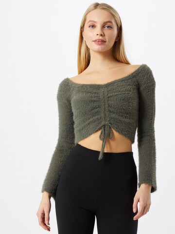 Parallel Lines Sweater in Green: front