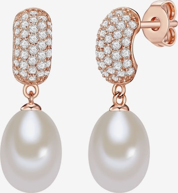 Valero Pearls Earrings in Gold: front