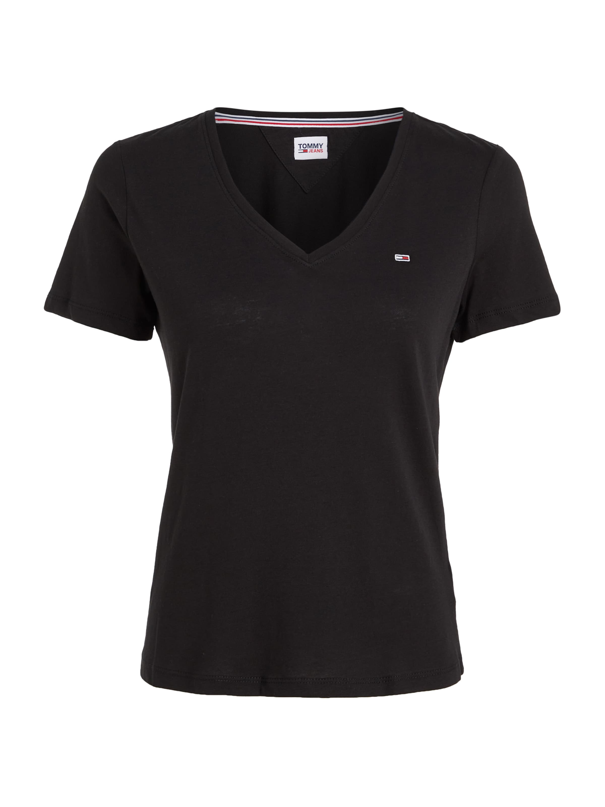 Tommy Jeans Tričko – černá: přední strana