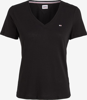 Tommy Jeans - Camiseta en negro: frente