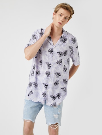 Koton Regular fit Button Up Shirt in Purple