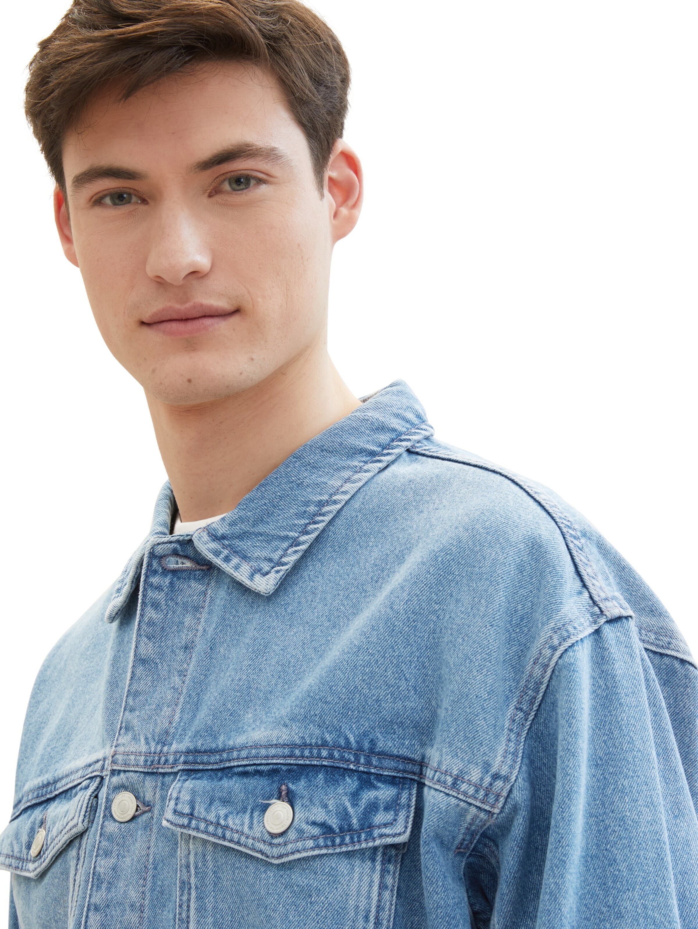 TOM TAILOR DENIM Übergangsjacke in Blau