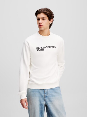KARL LAGERFELD JEANS Sweatshirt 'ESSENTIAL' in White: front