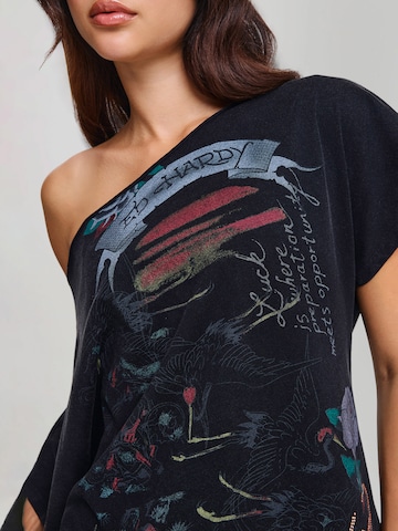 Ed Hardy Μπλουζάκι σε μαύρο: πλευρά