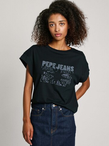 Maglietta 'Lira' di Pepe Jeans in nero: frontale