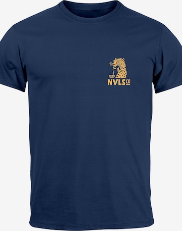 Neverless Shirt 'Eat pasta' in Blue: front