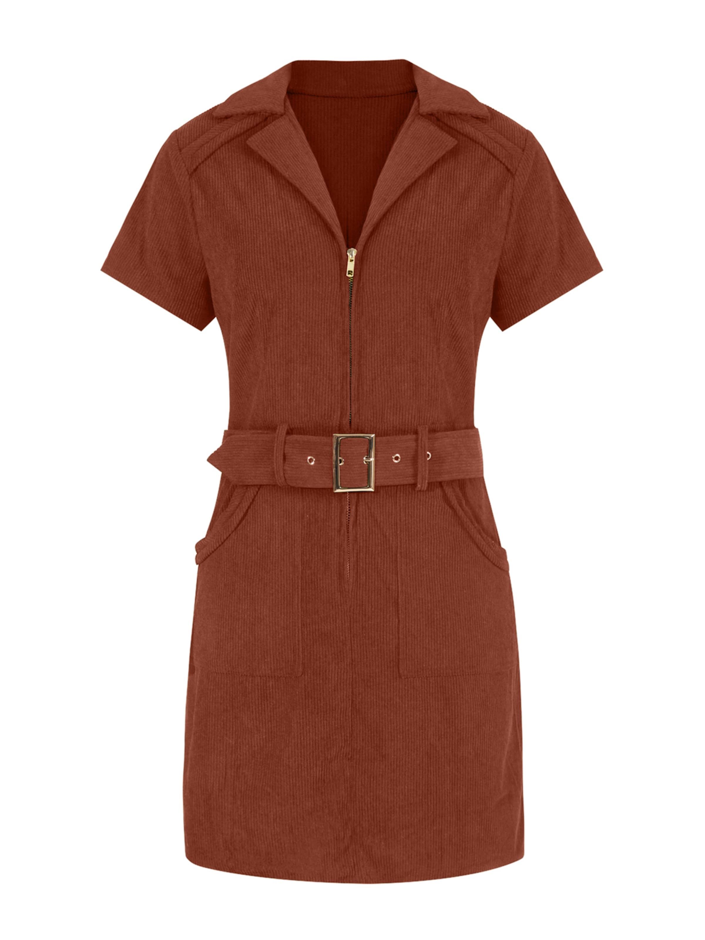 Imily Bela - Vestido en marrón: frente