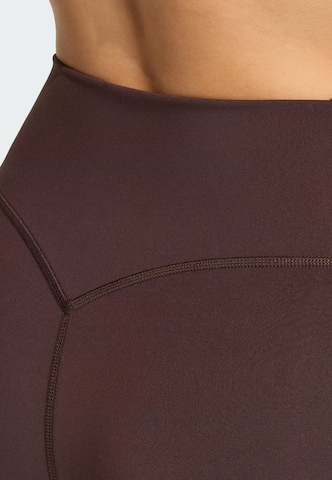 ADIDAS PERFORMANCE Skinny Workout Pants 'Optime' in Brown
