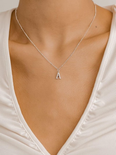 Collana 'Letter A.' Hey Happiness di colore argento, Visualizzazione prodotti