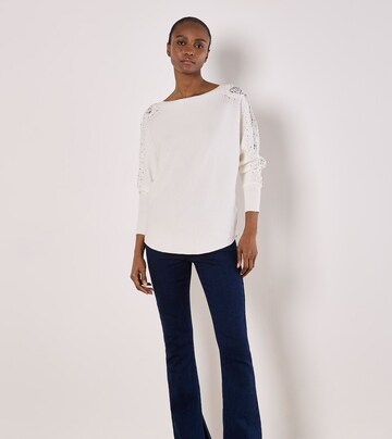 Pull-over ' ' Apricot en blanc