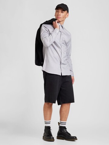 SELECTED Слим Рубашка 'SLHETHAN' в Серый