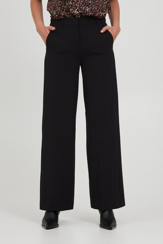 b.young Loose fit Pleated Pants 'DANTA' in Black: front