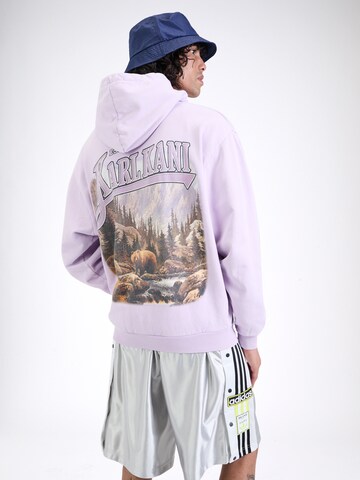 Sweat-shirt Karl Kani en violet : devant