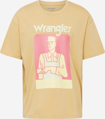 WRANGLER T-shirt 'CASEY JONES' i brun: framsida