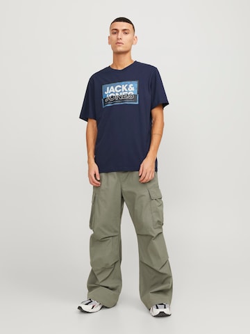 T-Shirt 'LOGAN' JACK & JONES en bleu