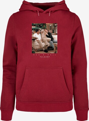 ABSOLUTE CULT Sweatshirt 'Friends - Hug And Roll' in Rood: voorkant