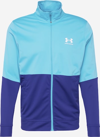 UNDER ARMOUR Αθλητική ζακέτα φούτερ σε μπλε: μπροστά