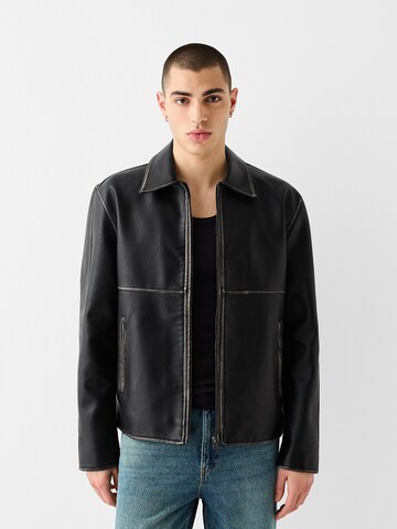 Veste mi-saison Bershka en noir : devant