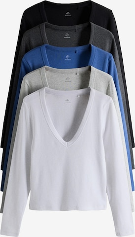 The Set T-shirt i blå: framsida