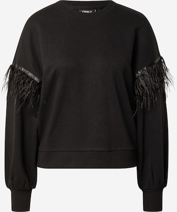 ONLY Sweatshirt 'FEATHER' in Black: front