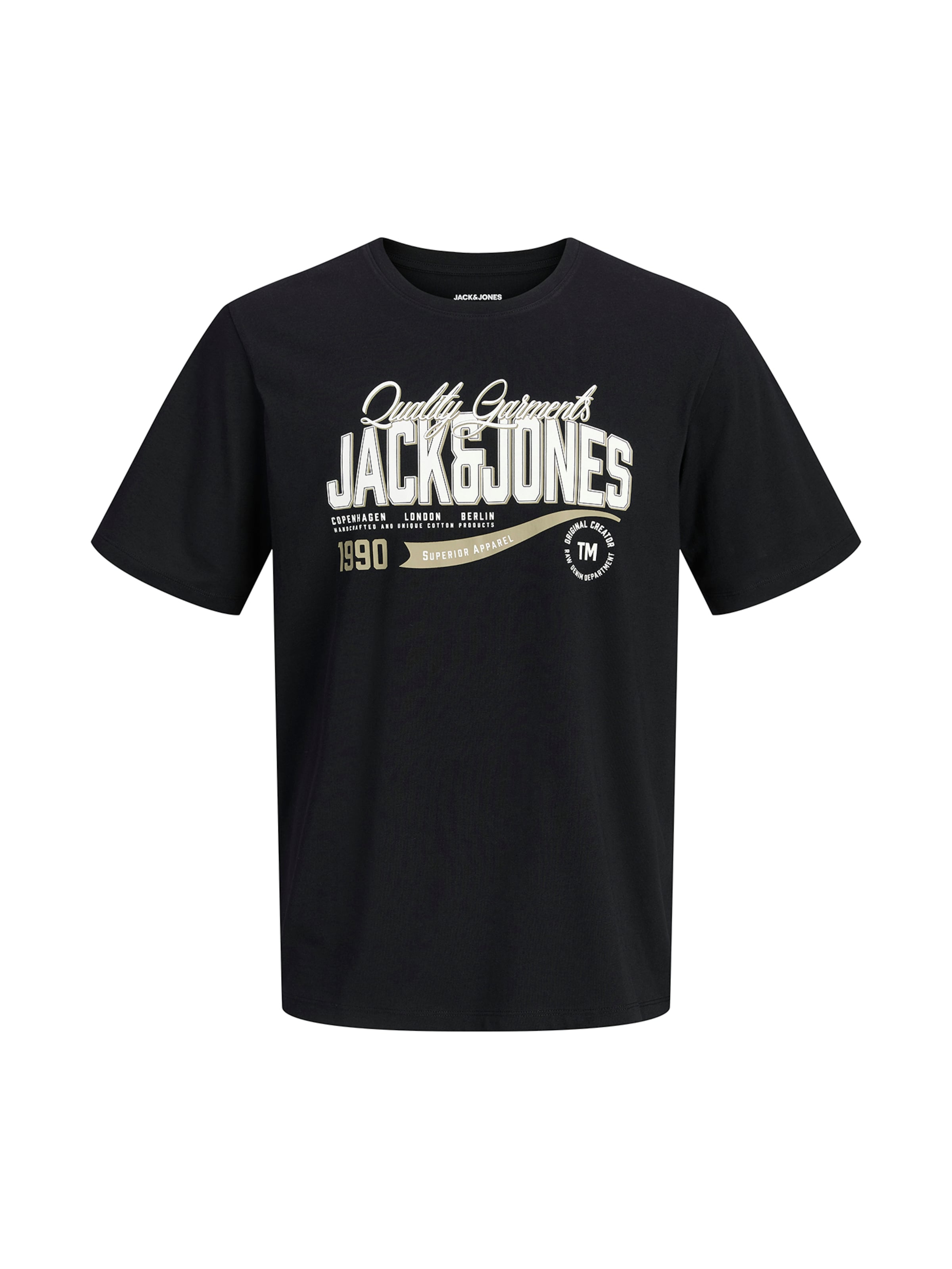 JACK & JONES - Camiseta en negro: frente