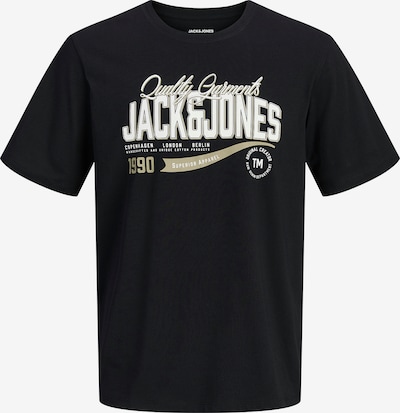 JACK & JONES Majica veličine S u kaki / crna / bijela, Pregled proizvoda