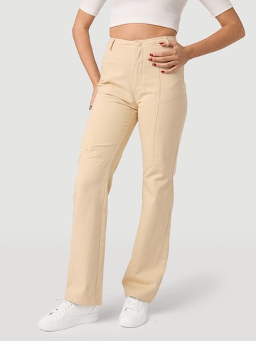 Laurella Regular Broek in Beige: voorkant