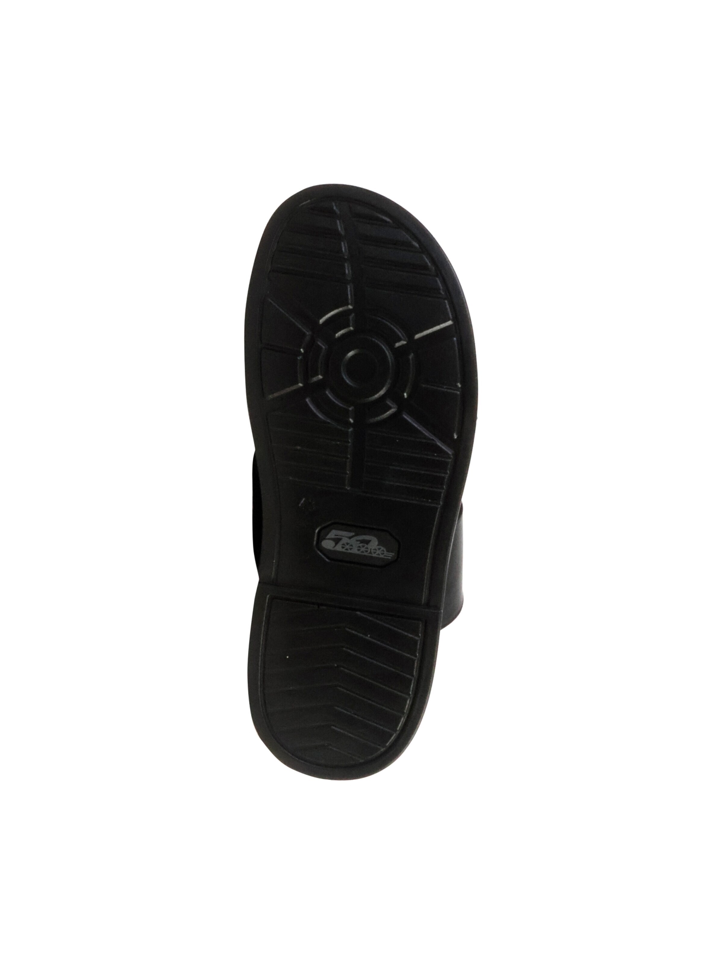 Sandalo 'Flache Sandalen zum Hineinschlüpfen' di Elong in nero