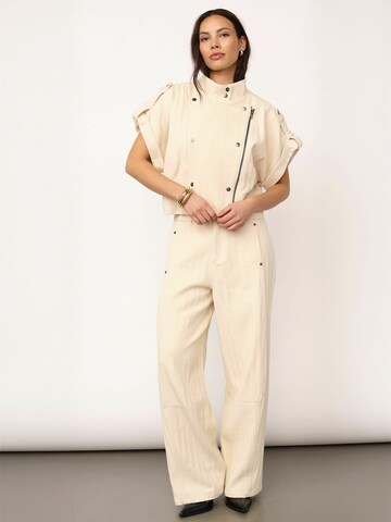 Gilet ' CalinCC ' co'couture en blanc