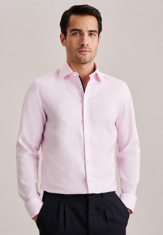 Coupe slim Chemise business SEIDENSTICKER en rose : devant