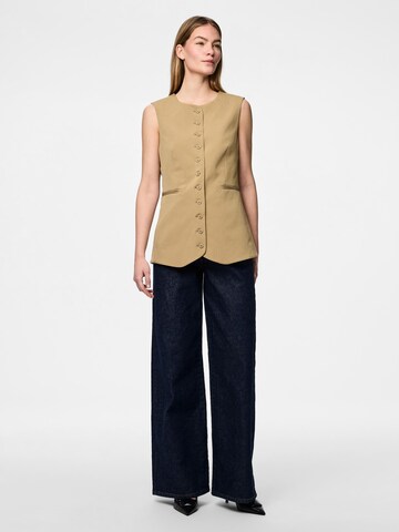 PIECES Suit vest 'PCTempre' in Brown