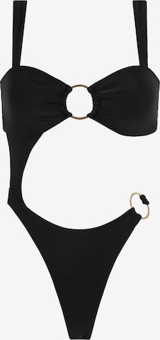 Acuarela Brand Swimsuit 'Sirena' in Black: front