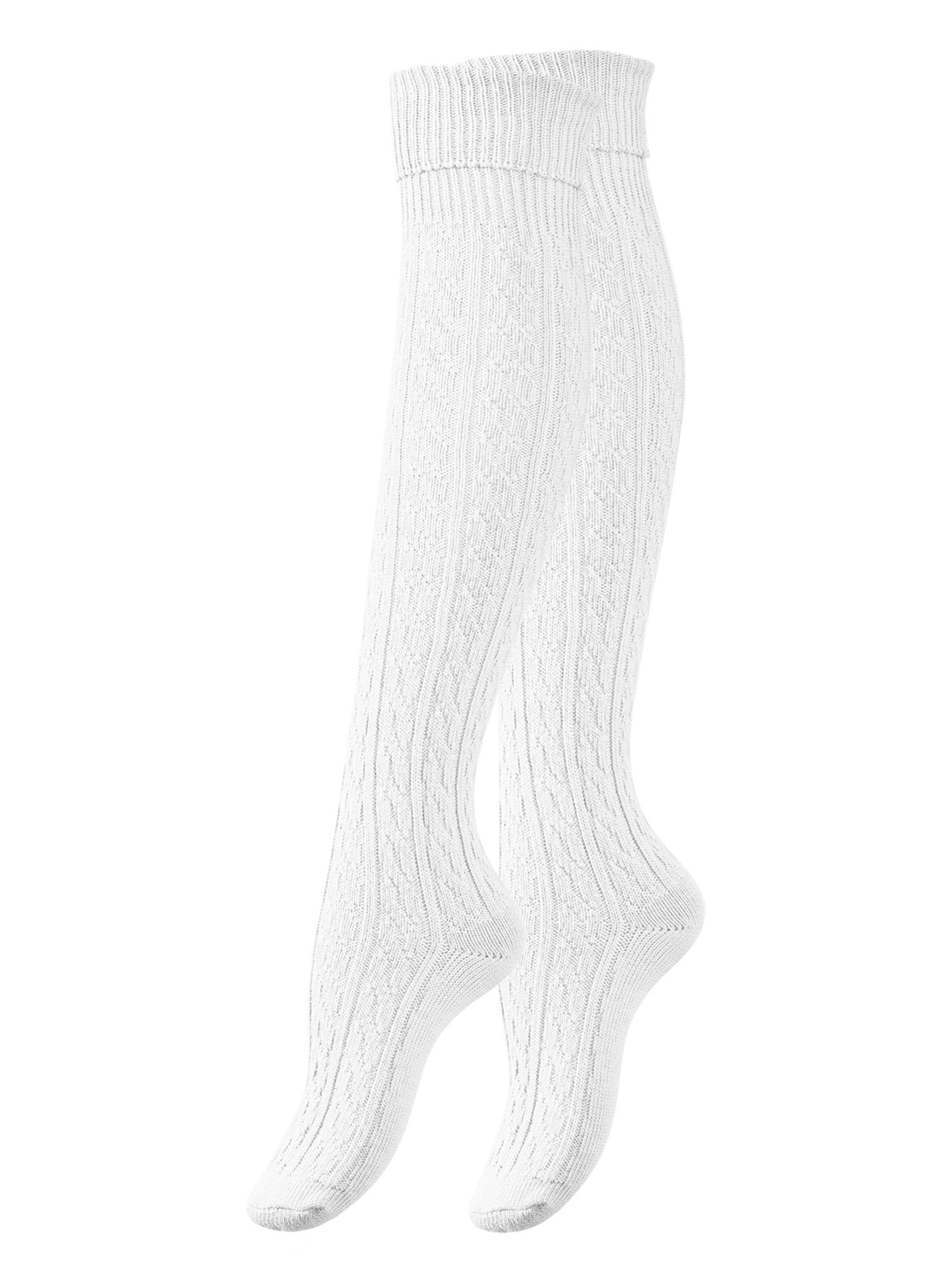 Chaussettes montantes Vincent Creation en blanc : devant