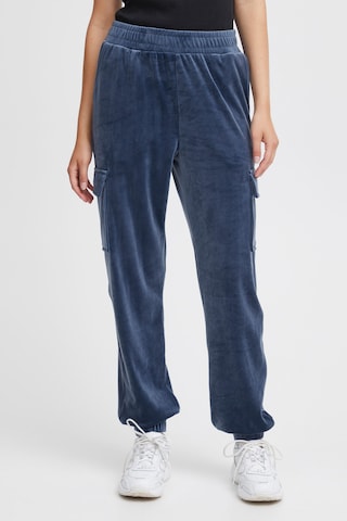 Oxmo Regular Cargo Pants 'Mitala' in Blue: front