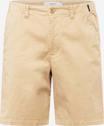 DEDICATED. Regular Chino Pants 'Nacka' in Beige: front