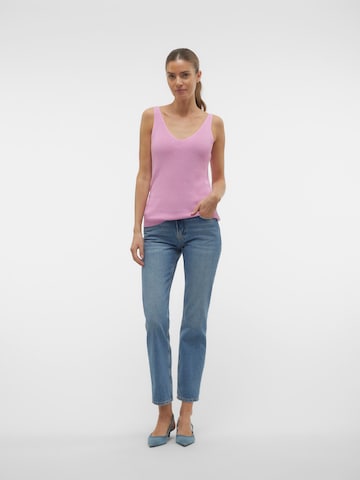 VERO MODA Gebreide top 'NEW LEX SUN' in Roze