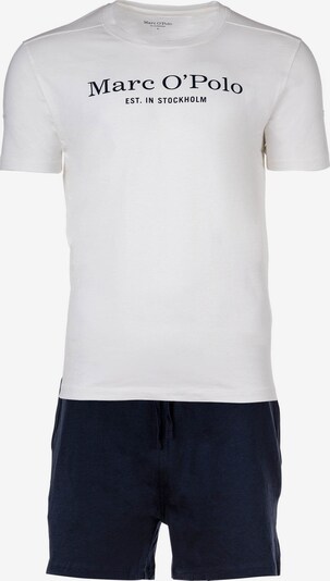 Marc O'Polo Pyjama court en bleu marine / blanc, Vue avec produit