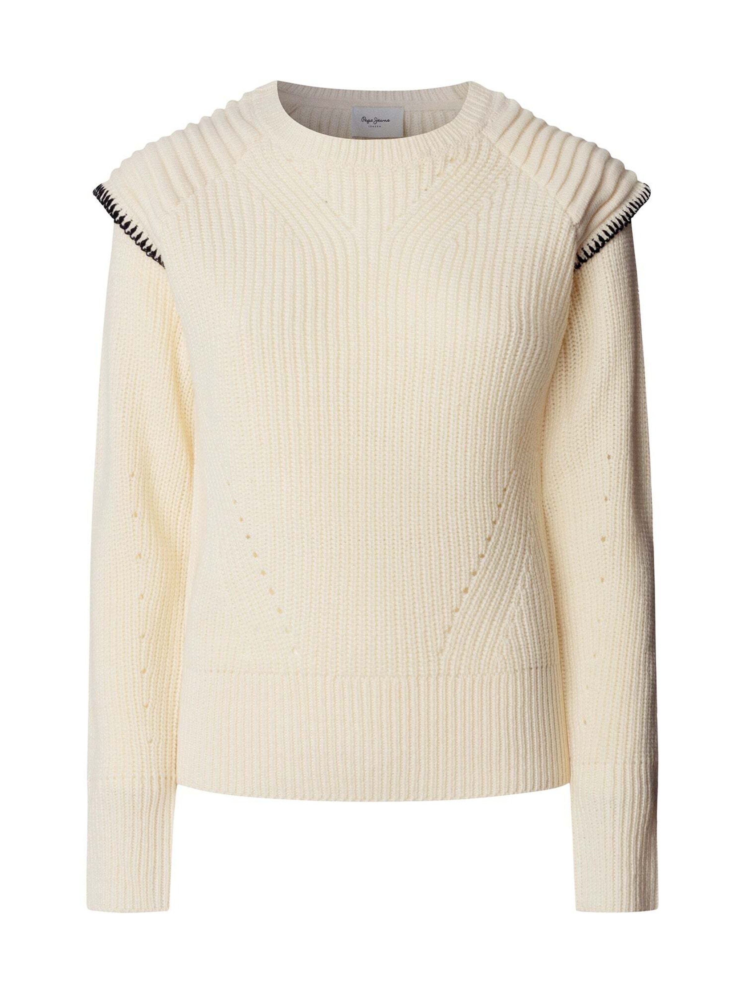 Pepe Jeans Trui 'Analia' in Wit: voorkant