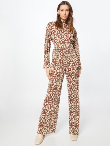 Monki Wide leg Broek in Bruin