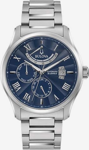 Bulova Analoguhr in Silber: predná strana