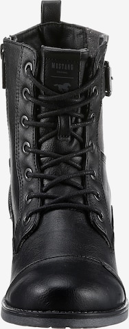 MUSTANG Lace-Up Ankle Boots in Black