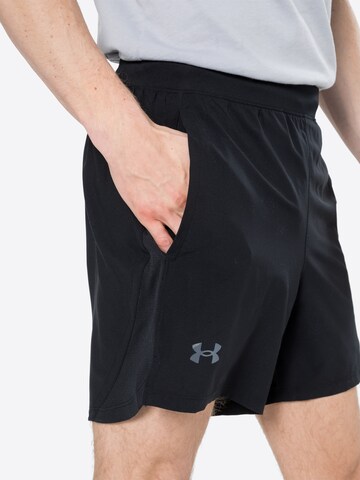 melns UNDER ARMOUR Standarta Sporta bikses 'Launch'