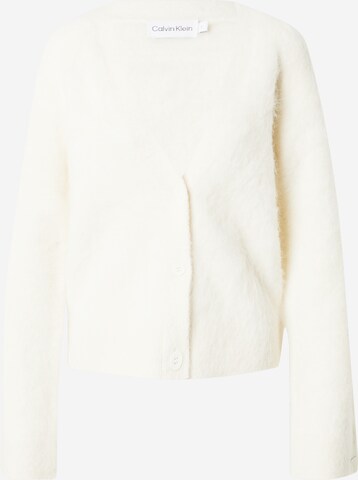 Calvin Klein Gebreid vest in Wit: voorkant