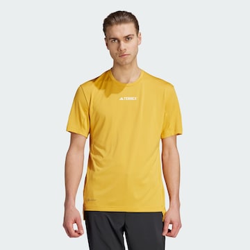 ADIDAS TERREX Performance Shirt 'Multi' in Yellow: front