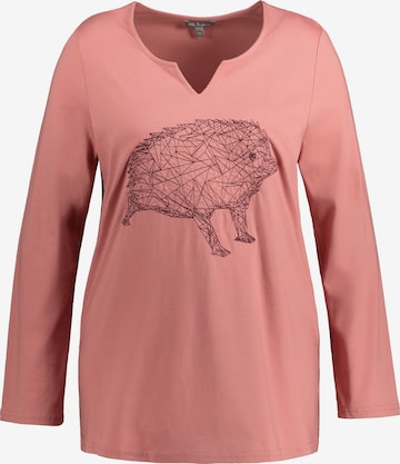 T-shirt Ulla Popken en rose : devant