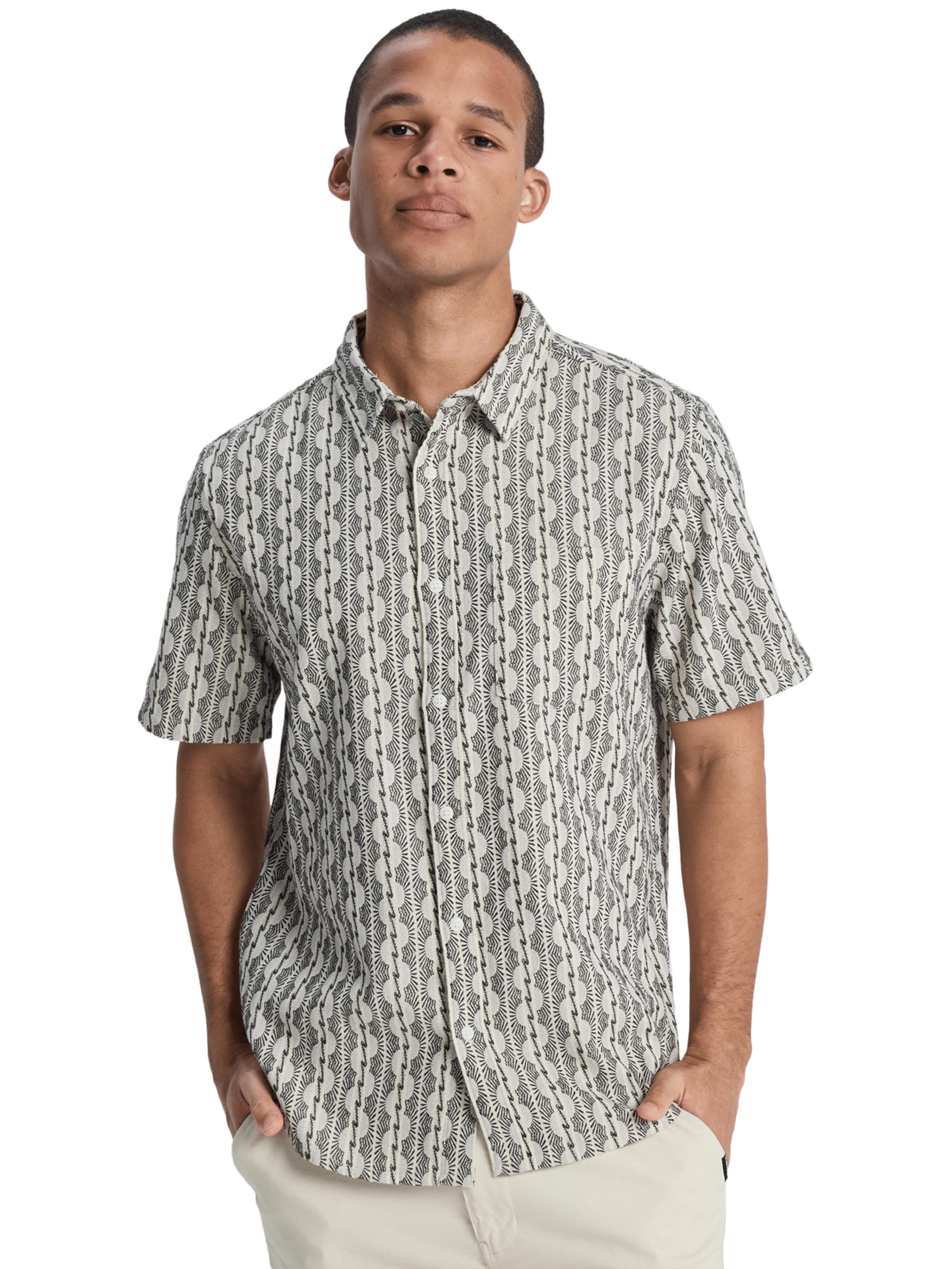 QUIKSILVER Regular fit Shirt 'Horizons' in Beige: front