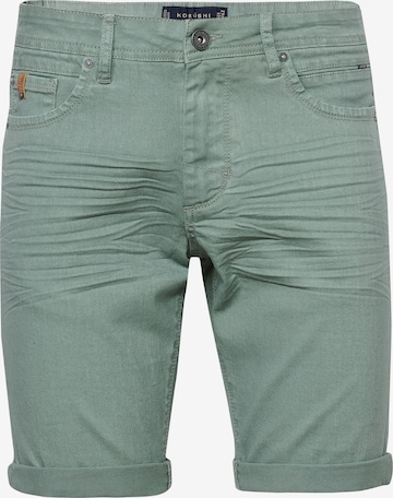 KOROSHI Chino kalhoty – zelená: přední strana