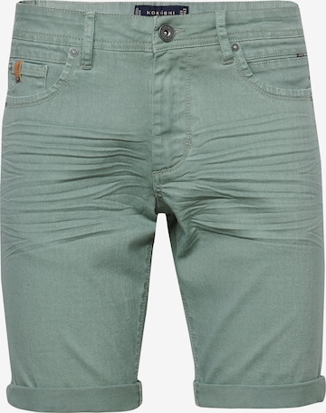 Pantalon chino KOROSHI en vert : devant