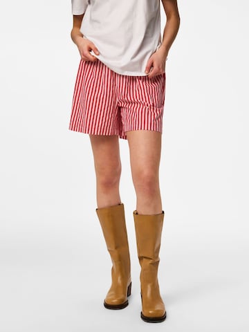 PIECES Loosefit Broek 'PCJolly' in Rood: voorkant